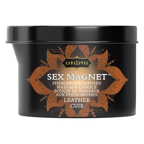 Kama Sutra Sex Magnet Pheromone Massage Candle Leather 6 oz.