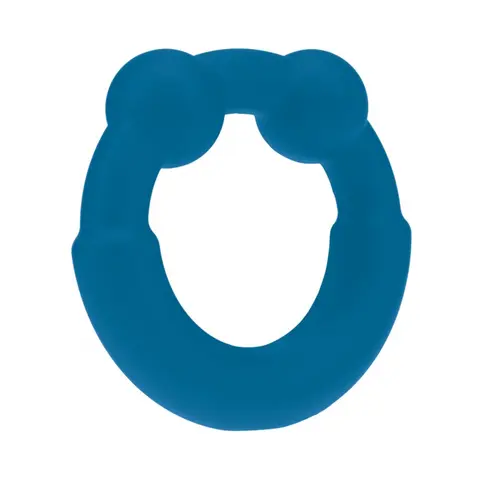 LEVELZ Metal & Silicone Cock Ring in Teal