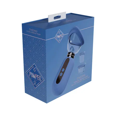 Pumped Dazzling Automatic Rechargeable Vulva & Breast Pump in Blue