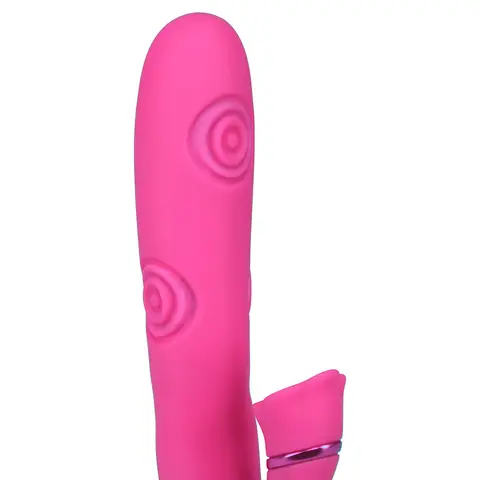 VIVE Fiore Rechargeable G-Spot Air Wave and Tapping Flared Clit Stimulator in Pink