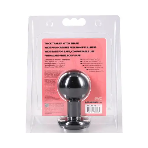 The Classic Round Butt Plug Black Medium