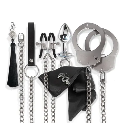 Nixie Metal Bondage 8-Piece Kit Silver
