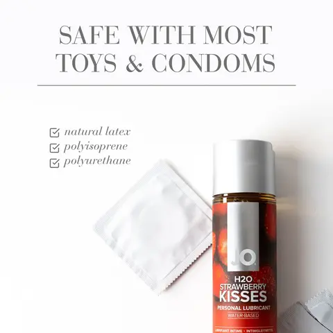 JO H2O Strawberry Kisses Flavored Water-Based Lubricant 4 oz.