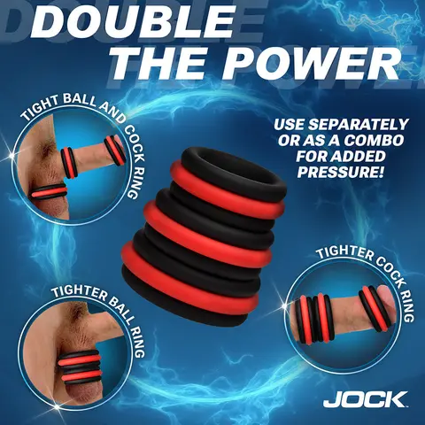 JOCK Enhancers Set of 3 - 2-in-1 Silicone C-Rings