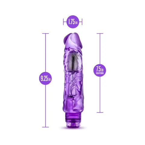 Naturally Yours Wild Ride Realistic 9 in. Vibrating Dildo in Purple