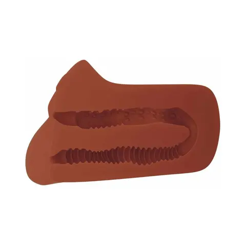PDX Plus Pick Your Pleasure Dual Entry Stroker in Brown