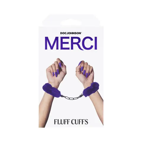 Merci Fluff Cuffs in Violet