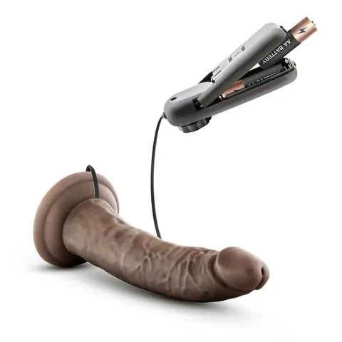 Dr. Skin Dr. Dave Realistic 7 in. Vibrating Dildo in Brown