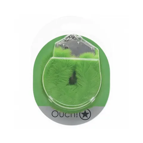 Ouch! Heavy-Duty Fluffy Handcuffs in Green