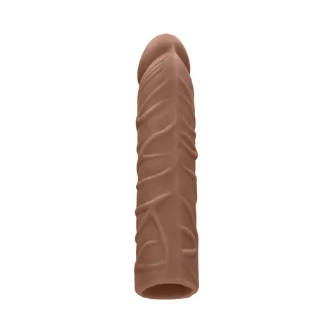 RealRock Realistic Veiny 7 in. Penis Sleeve Extender in Tan