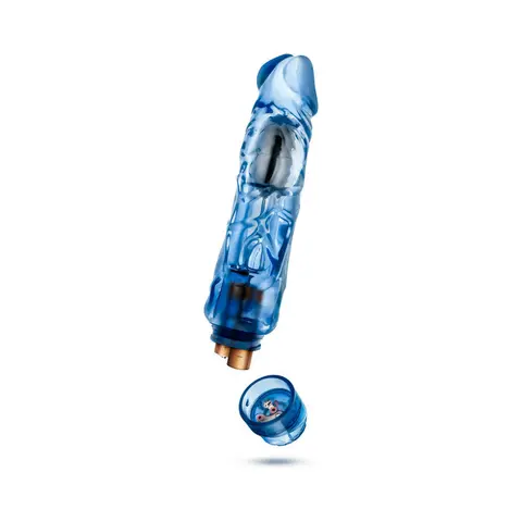 Naturally Yours Wild Ride Realistic 9 in. Vibrating Dildo in Blue