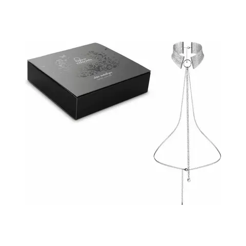 Bijoux Indiscrets Desir Metallique Mesh Collar in Silver
