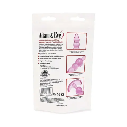 Adam & Eve Bumpy Bubbles Anal Plug (Bag Packaging)