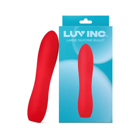 Luv Inc Lb72 Large Silicone Bullet Rechargeable Vibrator Red