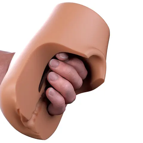 PDX Plus Pussy Pounder Squeeze Stroker in Brown