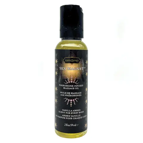 Kama Sutra Sex Magnet Massage Oil Vanilla Amber 2 oz.