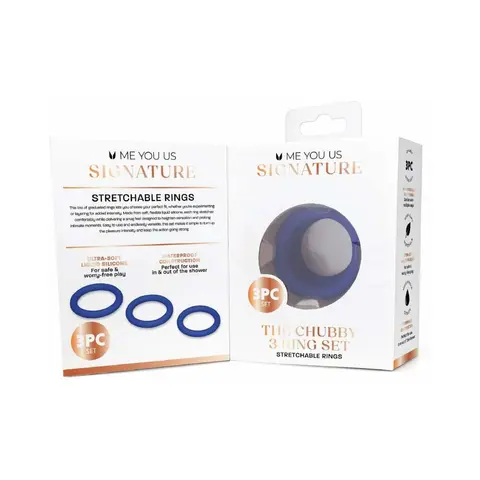 Me You Us Signature The Chubby 3 Ring Set in Blue