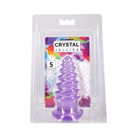 Crystal Jellies Anal Twist 5 in. in Purple