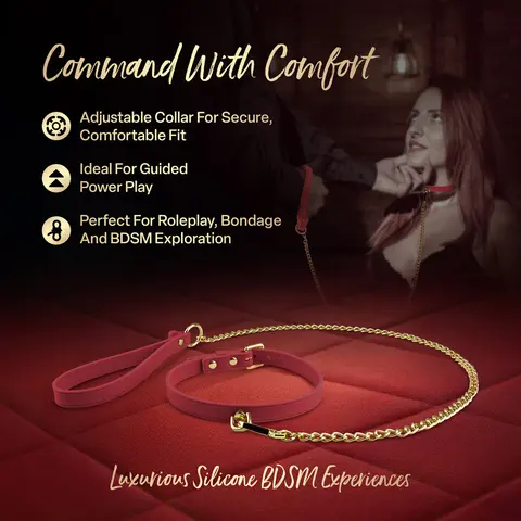 Temptasia Ardor Collar & Leash in Red