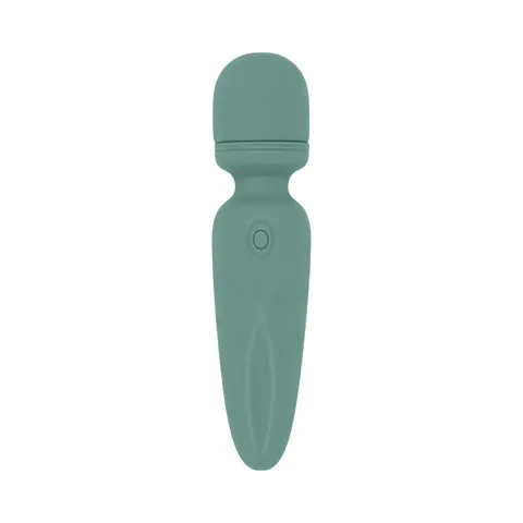 Evolved Rumble Wand Rechargeable Vibrating Mini Wand Silicone Green