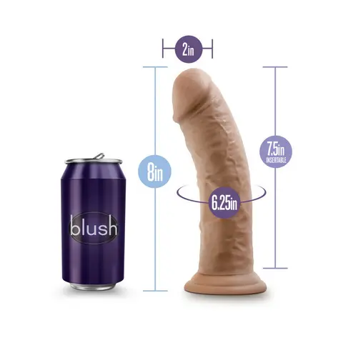 Au Naturel 8 in. Posable Dual Density Dildo in Tan