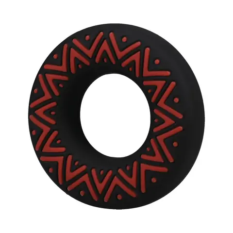 Polynesian Pleasures Hula Loops Silicone Tribal C-Ring 25mm Red/Black