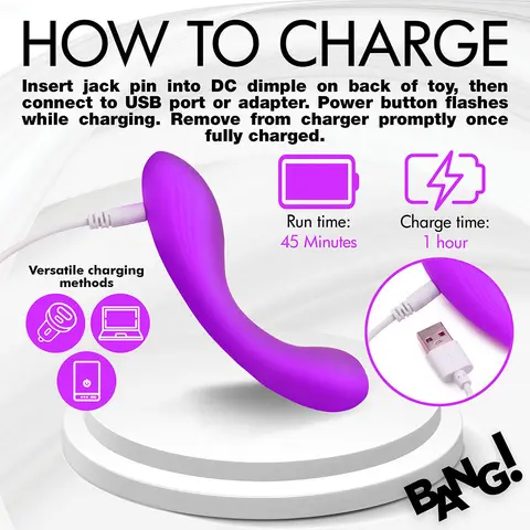 BANG! G-Spot Silicone Vibrator in Purple