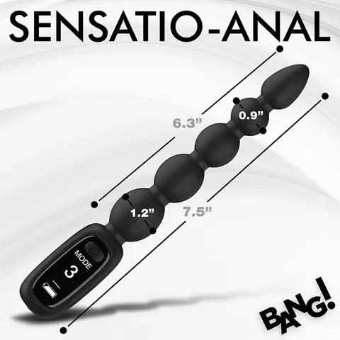 BANG! Digital Silicone Anal Beads