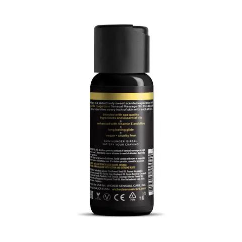 Wicked Vanilla and Sugarcane Massage Oil 4 oz.