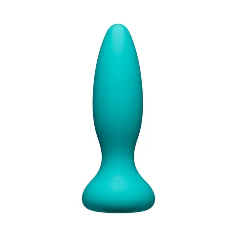 A-Play Vibe Adventurous Rechargeable Silicone Anal Plug with Remote in Teal