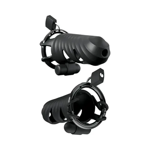 Fantasy C-Ringz ControlCore Harness Remote Vibrating Cock Blocker Black