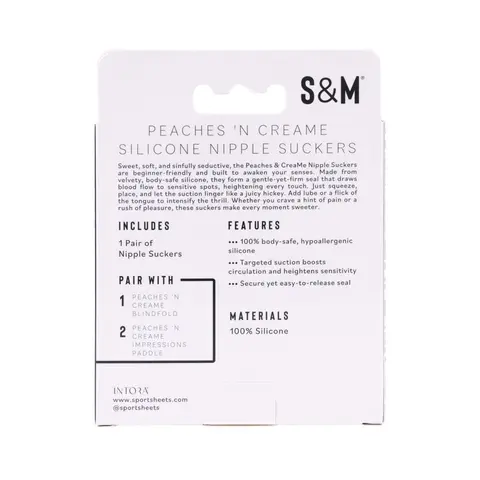 Sportsheets Sex & Mischief Peaches 'n CreaMe Silicone Nipple Suckers