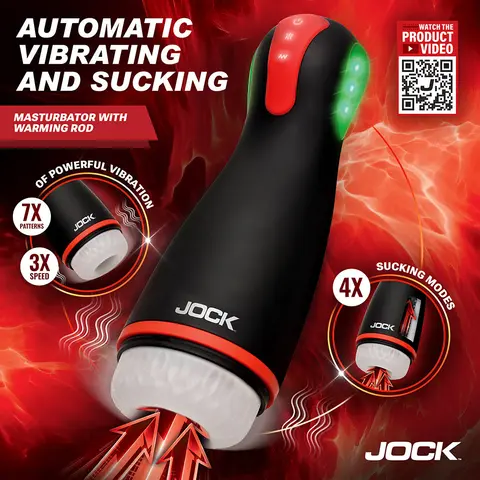 JOCK Advanced Blaze Vibrating, Sucking, & Warming Masturbator