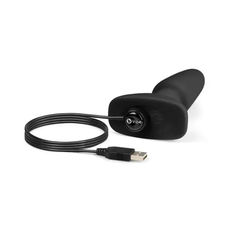 b-Vibe Rimming 2 Rotating and Vibrating Remote Control Plug in Black
