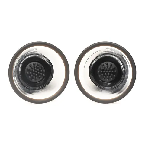 Size Matters 10X Rotating Silicone Nipple Suckers with 4 Attachments in Black