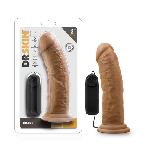 Dr. Skin Dr. Joe Realistic 8 in. Vibrating Dildo in Tan