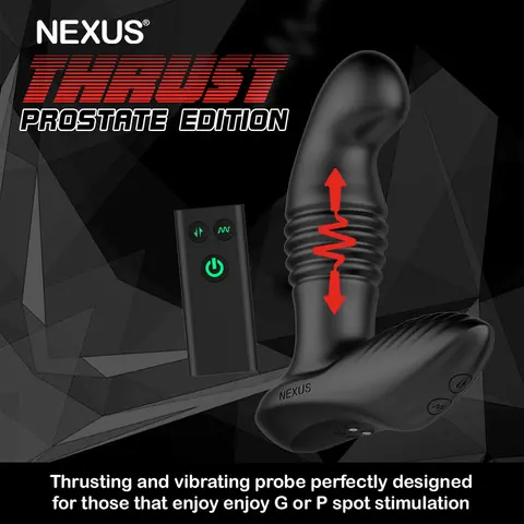 Nexus Thrust Prostate Edition Thrusting Vibrating Prostate and Perineum Massager Black