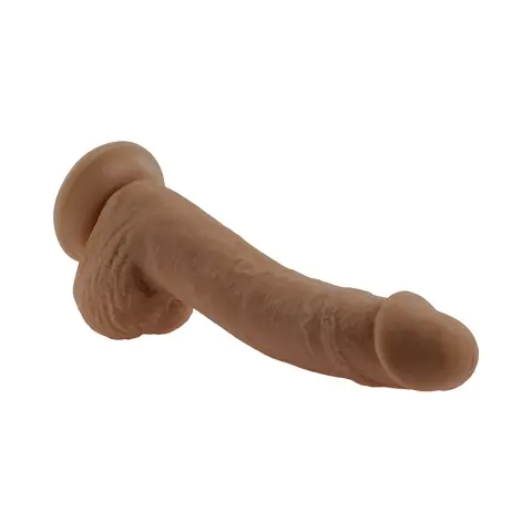 Selopa Natural Feel Flexskin Bendable Dildo with Moving Material 7 in. in Dark
