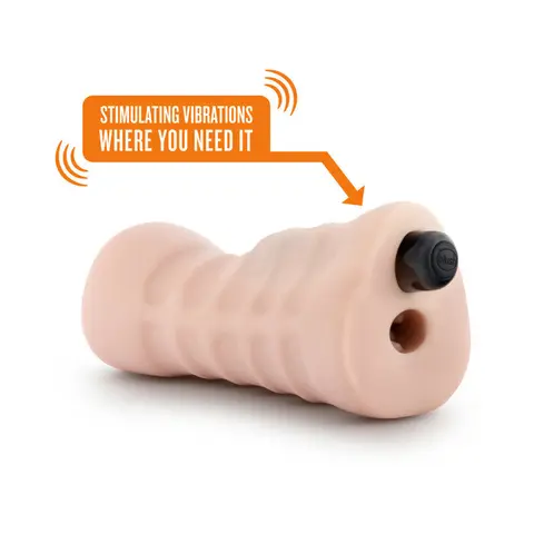 M for Men Skye Oral Stroker with Bullet Vibrator Beige