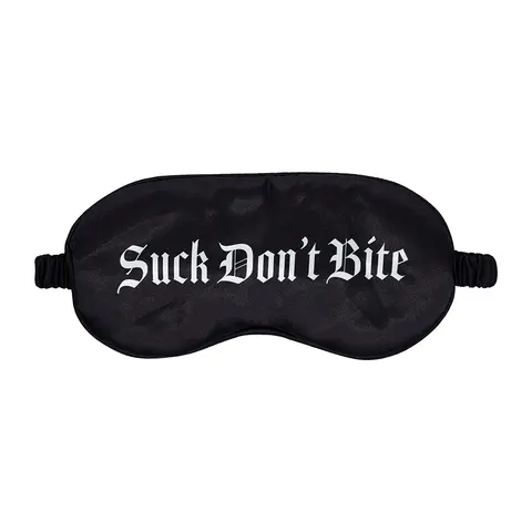 Ouch! Suck Don't Bite Printed Mask Satin Black