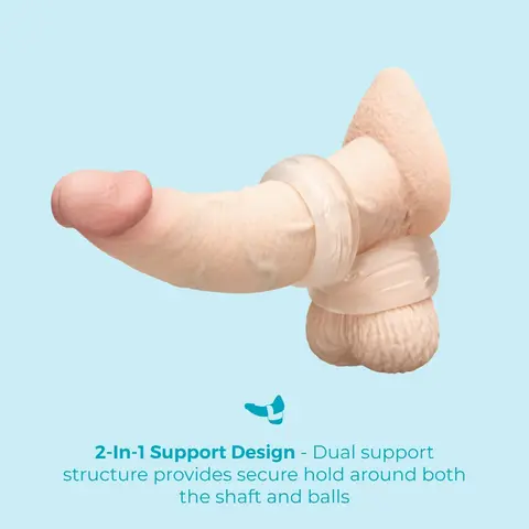 b-Vibe Strech-Tech Double Barrel Ultra Stretchy C-Ring & Ball Stretcher
