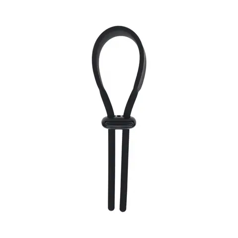 LEVELZ Wide Adjustable Silicone Lasso Cock Ring 5mm in Black