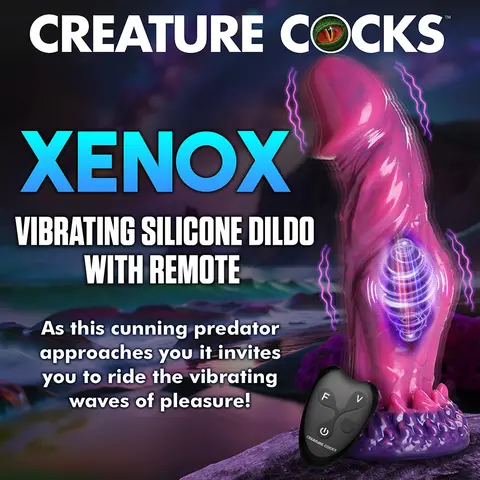 Creature Cocks Xenox Vibrating Silicone Dildo with Remote