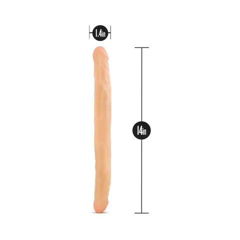 B Yours 14 in. Double Dildo in Beige