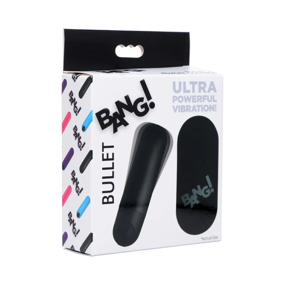 BANG! Vibrating Bullet with Remote Control in Black