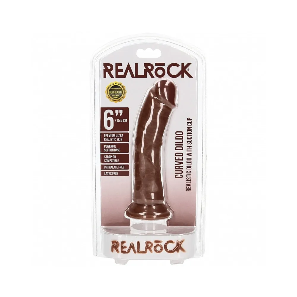 RealRock 6 in. Cock Curved Brown