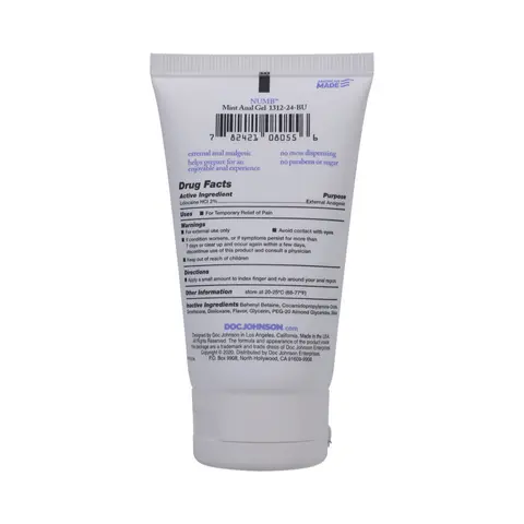Doc Johnson Numb Anal Gel Mint 2 oz. Bulk