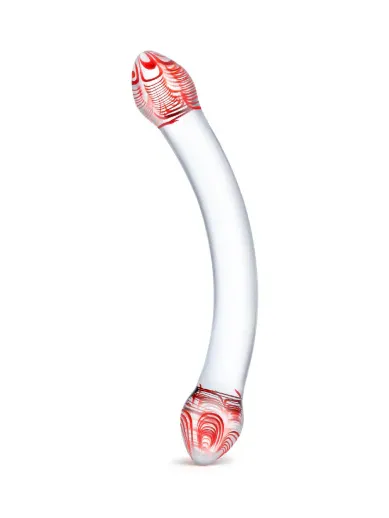 8” red head double dildo