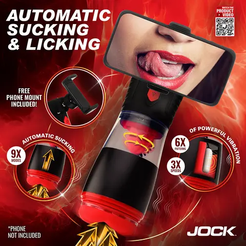 JOCK Advanced Blow Job Sucking, Licking, & Vibrating Masturbator
