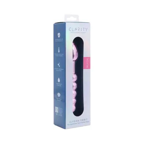 Clarity Elysian Orbit Blush Glass Dildo
